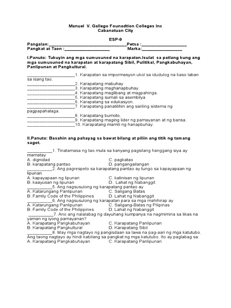 Exam ESP | PDF