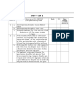Unit Test Question Paper Format
