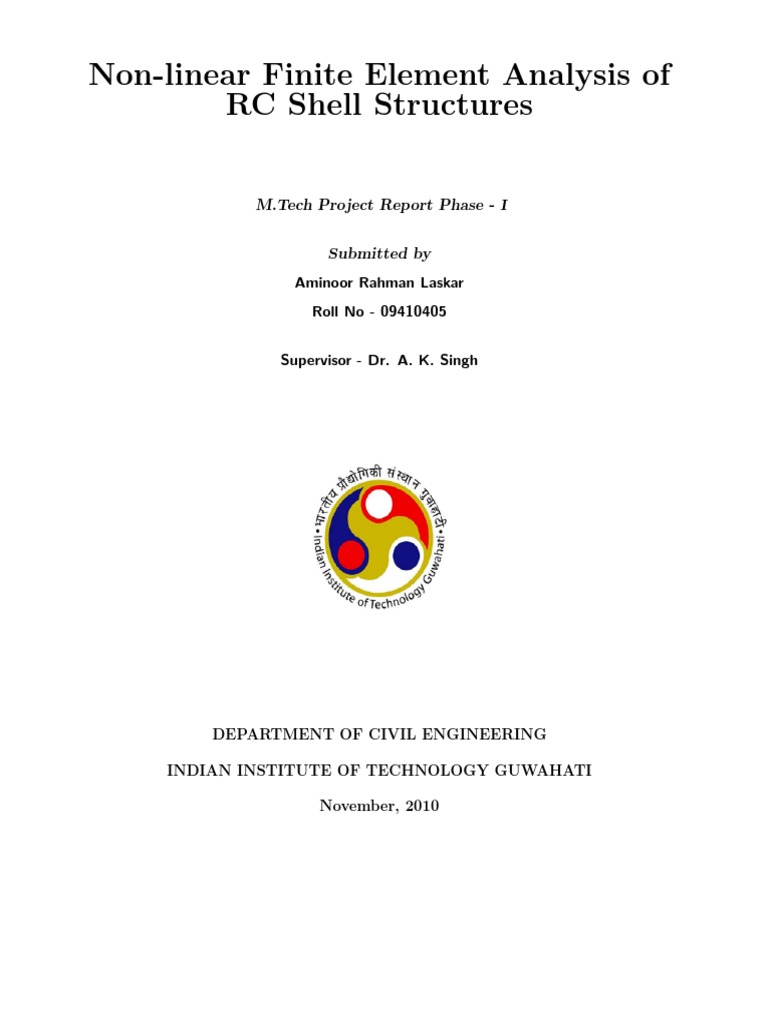 Non-linear FE Analysis of RC Shells | PDF | Nonlinear System ...
