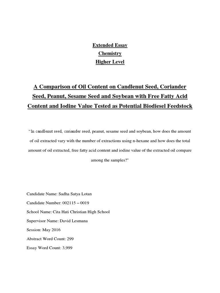 Biodiesel extended essay picture