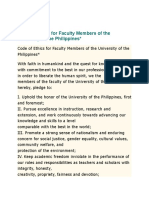 Code of Ethics for Faculty Members of the University of the Philippines