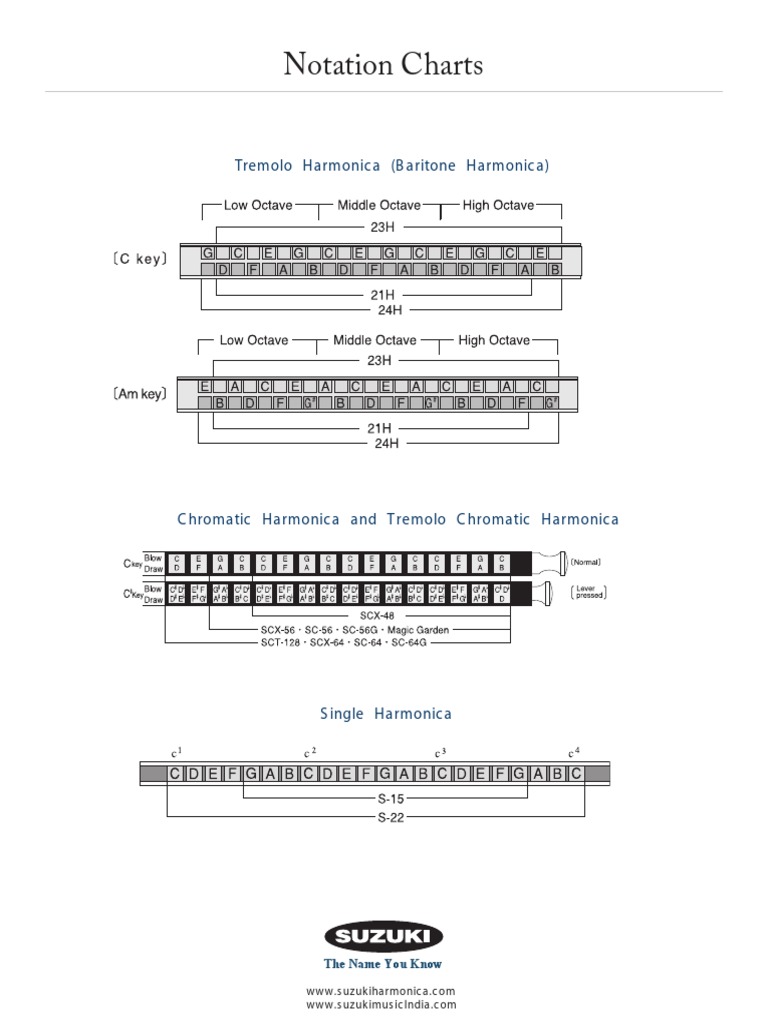 Notation Charts: Tremolo Harmonic A (B Aritone Harmonic A) | PDF | Art