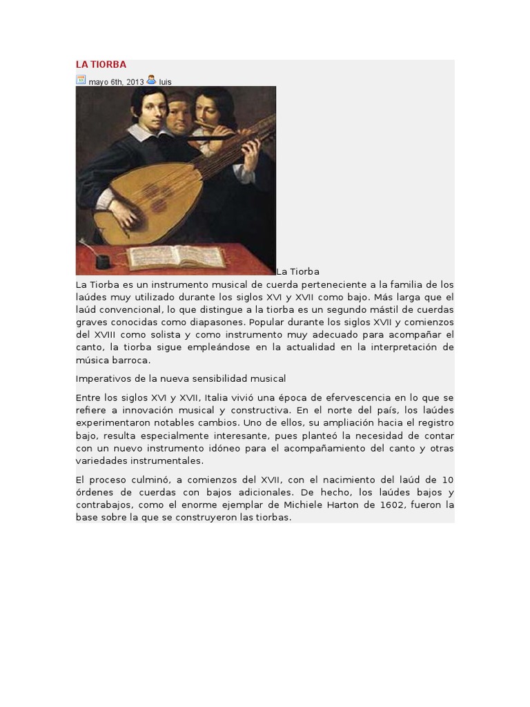 La Tiorba | PDF | Bajo | Guitarras