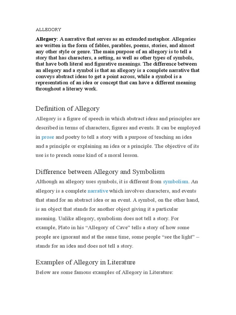 Allegory writing prompts image