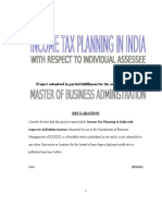 Income Tax Planning in India With Respect To Individual Assessee MBA Project - 215080540
