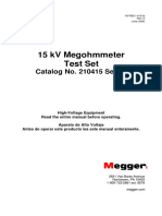 Megger 15kV Megaohmmeter Userguide