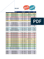 Timetable ENERO 2017