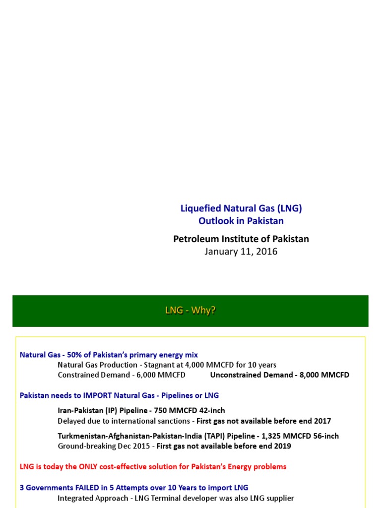 Liquefied Natural Gas (LNG) Outlook in Pakistan | PDF | Liquefied ...
