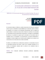 Reflexiones Sobre La Educación Ambiental en La Formación Profesional-El Caso de La Universidad Autónoma Del Carmen PDF