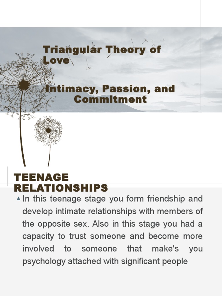 Intimacy Passion Commitment Intimate Relationships Passion (Emotion)