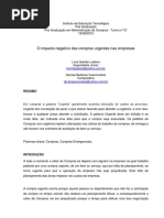 o Impacto Negativo Das Compras Urgentes Nas Empresas