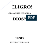 Peligro Realmente Conoces A Dios - Tesis Kevin Original