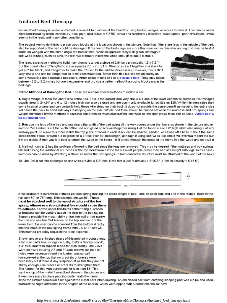 Inclined Bed Therapy ElectroHerbalism PDF Chemotherapy Massage