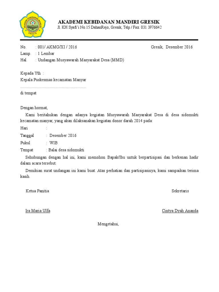 71+ Contoh Surat Undangan Kegiatan Donor Darah Terbaik Gratis