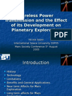 Wireless Power Transmission and The Effect of Its Development On Planetary Exploration