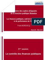 Les Finances Publiques, Outil de Modernisation Et de Performance de L'etat