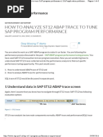 How to Analize St12 Abap Trace to Tune Sap Program Performance