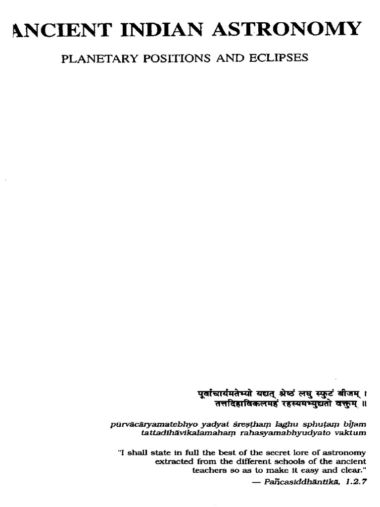 Ancient Indian Astronomy (Rao) | PDF | Sine | Trigonometric Functions