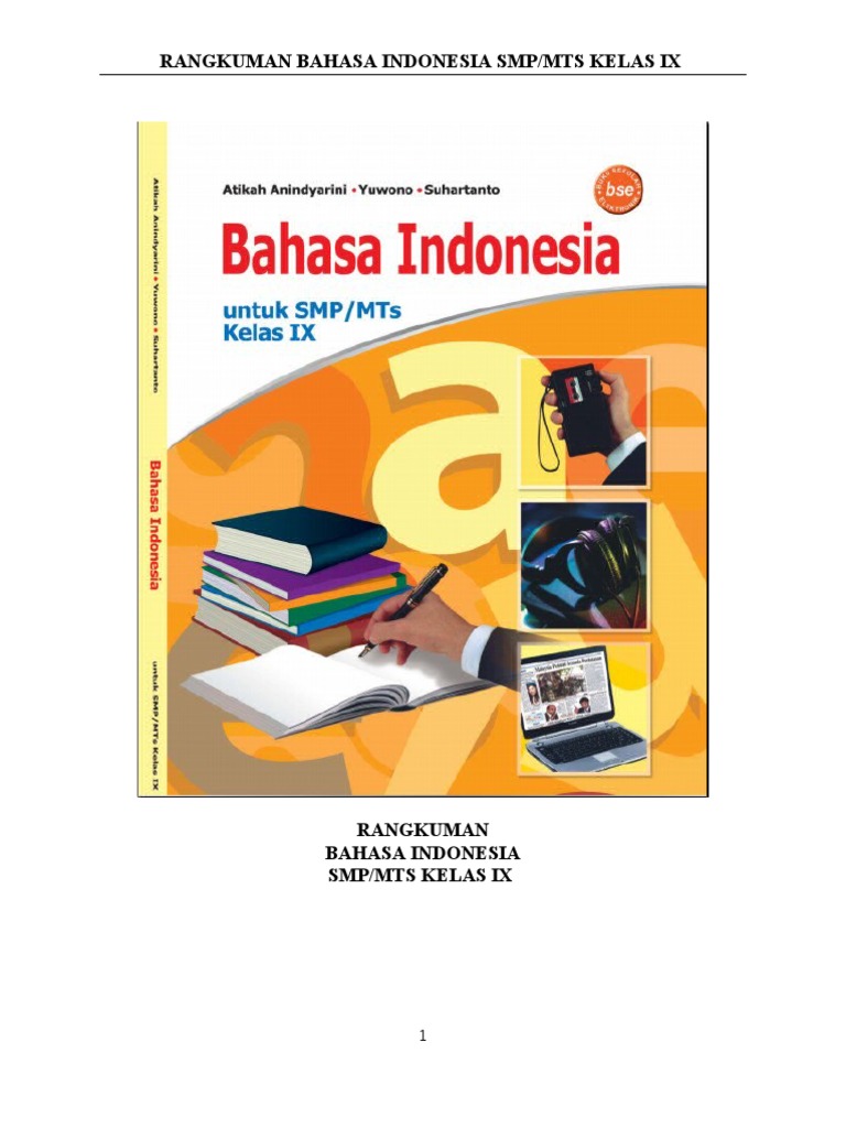 Rangkuman Bahasa Indonesia Kelas IX | PDF