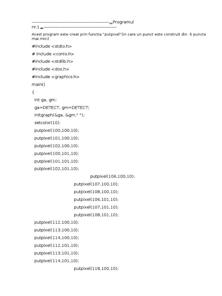 C Program for Graphics and Drawing | PDF