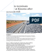 Kenya to Terminate Railway at Kisumu After Rwanda Exit