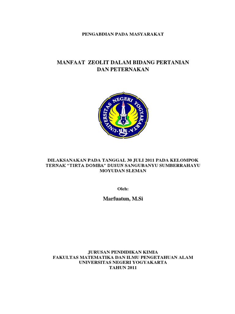 Manfaat Zeolit Dalam Bidang Peternakan Dan Pertanian Manfaat Zeolit Dalam Bidang Peternakan Dan Pertanian
