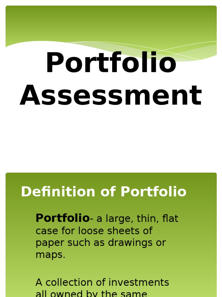 Understanding Portfolio Assessment | PDF | Educational Assessment ...