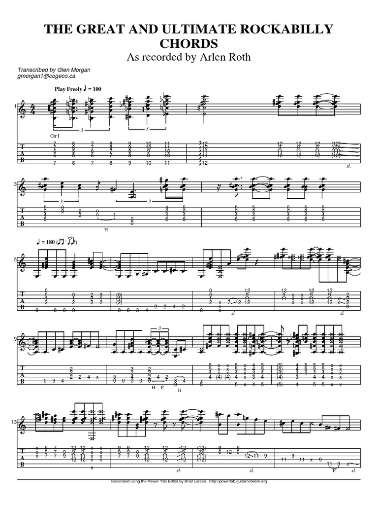 Rockabilly Rebels ギタータブ譜集 Rockabilly Chords for Guitarists | PDF