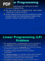 Introduction To Linear Programming