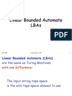 Linear Bounded Automata Lbas: Fall 2003 Costas Busch - RPI 1