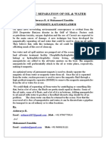 MagneticSeparationOfOil&Water Techuminati UPESSPE17 AishwaryaR SrmUniversity