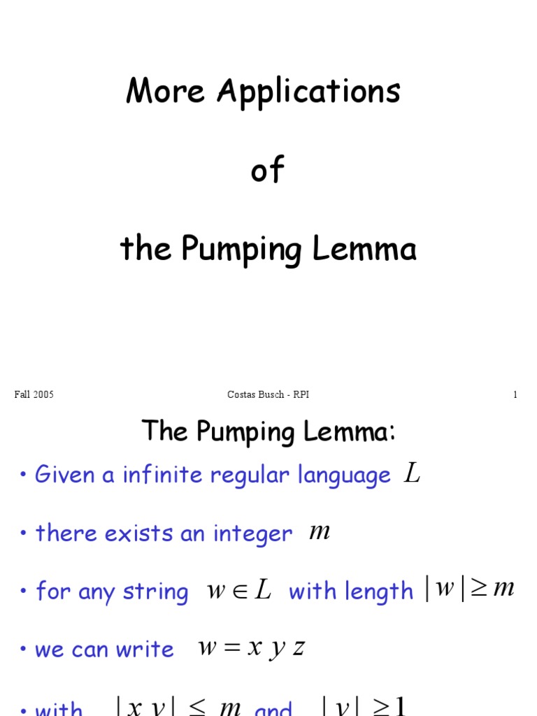Regular Pumping Examples | PDF | Mathematical Logic | Logical Expressions