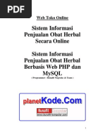 Download Web Toko Online - ERD dan Desain Sistem Informasi Penjualan Obat Herbal berbasis Web untuk Contoh Tugas AkhirTA dan Skripsi bidang Informatika by Bunafit Nugroho SKom SN33946086 doc pdf