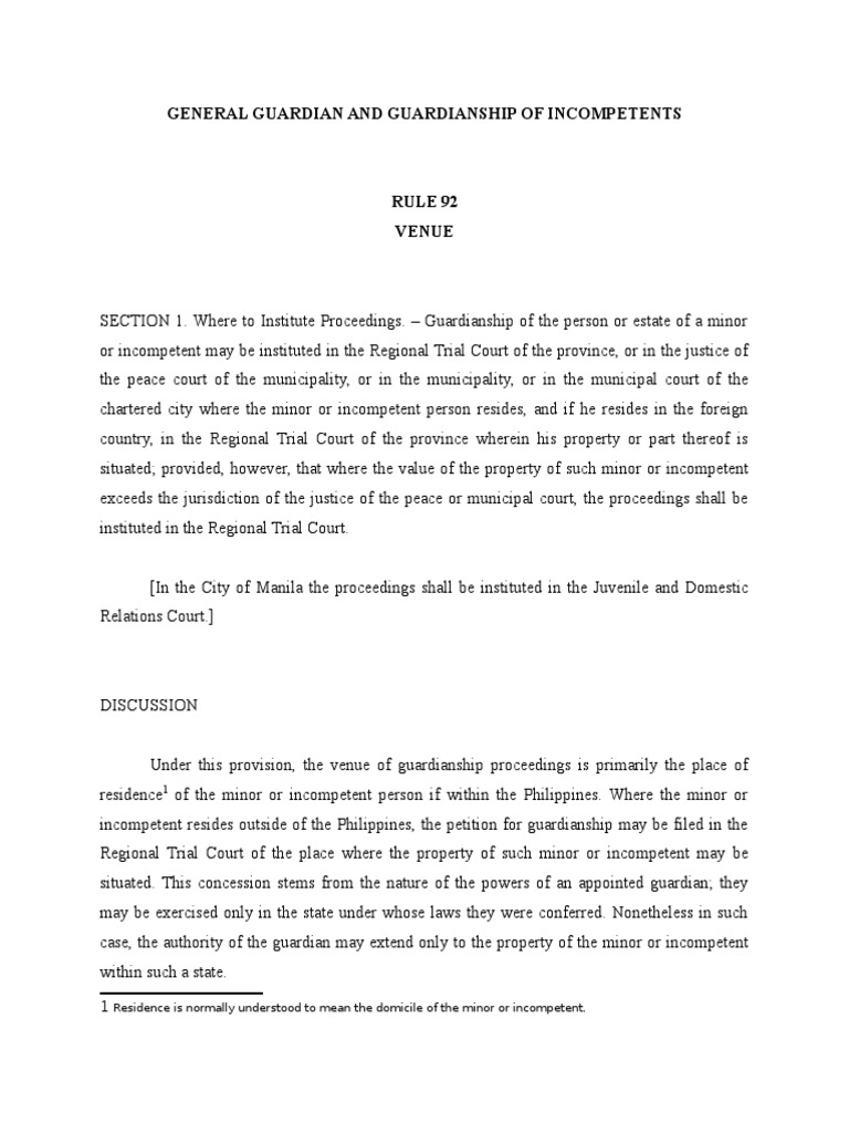 Guardianship Rules in the Philippines | PDF | Legal Guardian | Justice