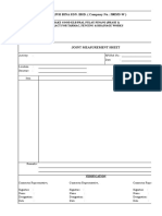 Joint Measurement Sheet (KLB Prai)