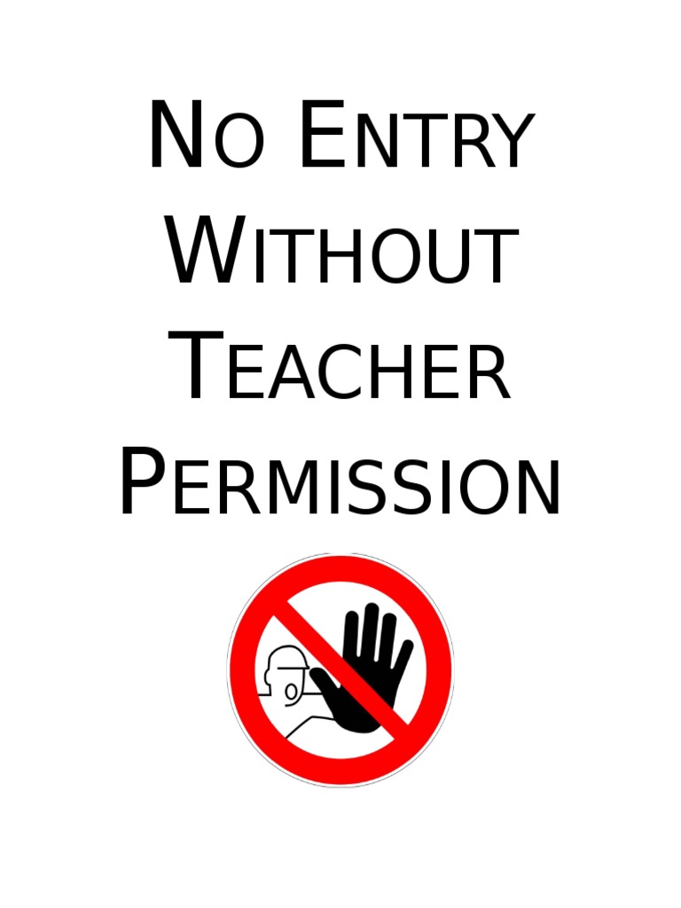 A Notice Prohibiting Student Access Without Teacher Supervision | PDF