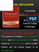 Financial Inclusion: Presented by