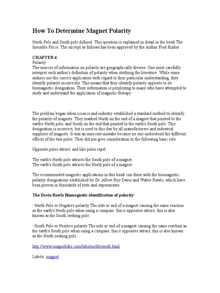 How to Determine Polarity