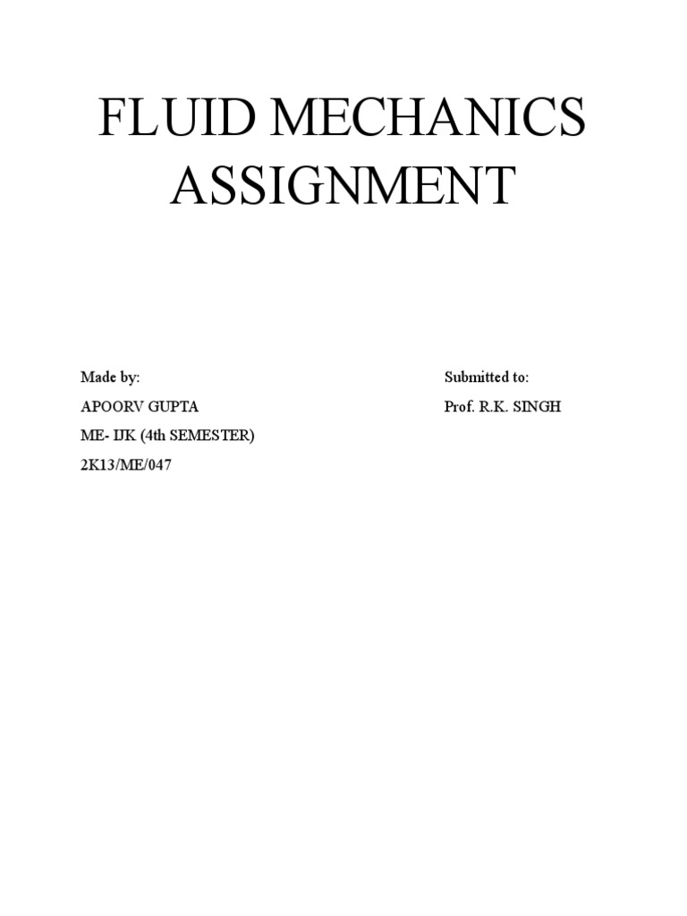 Fogler fluid mechanics homework image