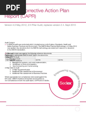 Corrective Action Plan Free Word Format Download