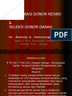 Seleksi Donor, Reaksi Samping Dan Manfaat Donor