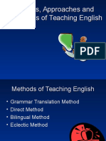 Methods, Approaches and Techniques of Teaching English