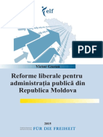 Liberal Reforms For Public Administration in Moldova