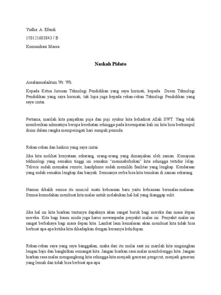 Naskah Pidato