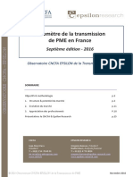 Baromètre CNCFA EPSILON de La Transmission D'entreprise