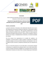 Observatorio Venezolano de La Salud: Informe de La FAO Omitió Información Sobre La Crisis Venezolana