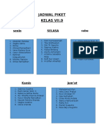 Jadwal Piket Septi