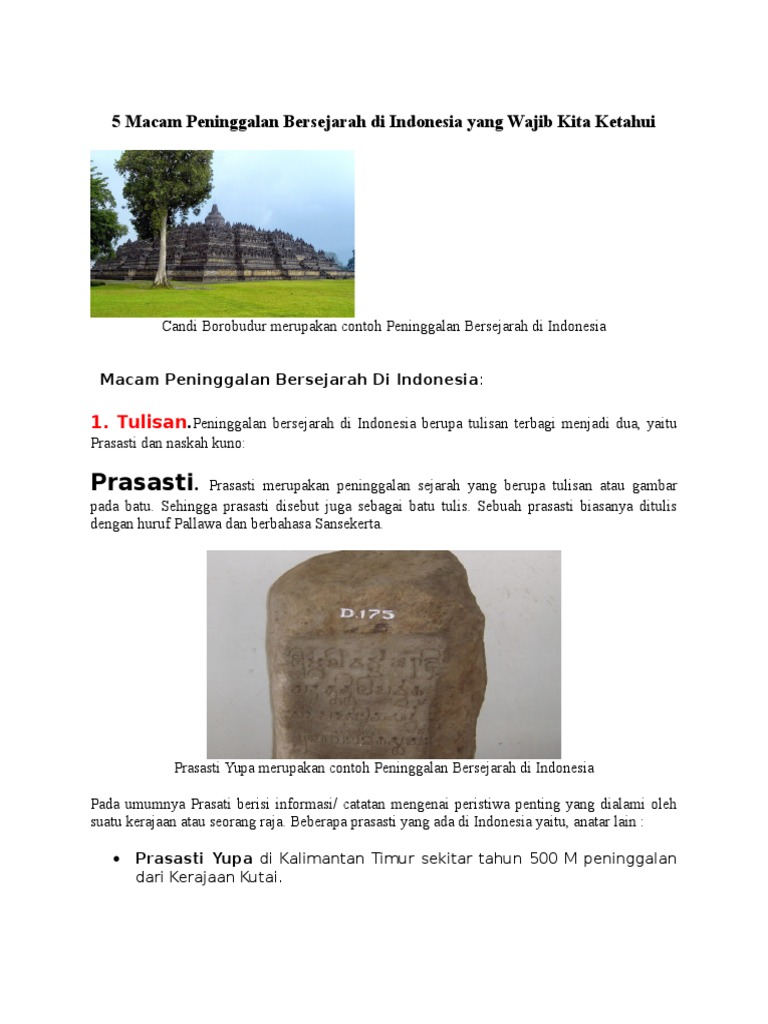 Candi Borobudur Merupakan Bentuk Peninggalan Sejarah Pada Zaman Raja
