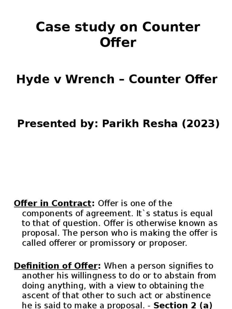 Offer and acceptance case example image