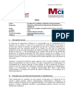 Sílabo - Gestión de La Calidad y Estándares Internacionales MCI OPE IV PDF